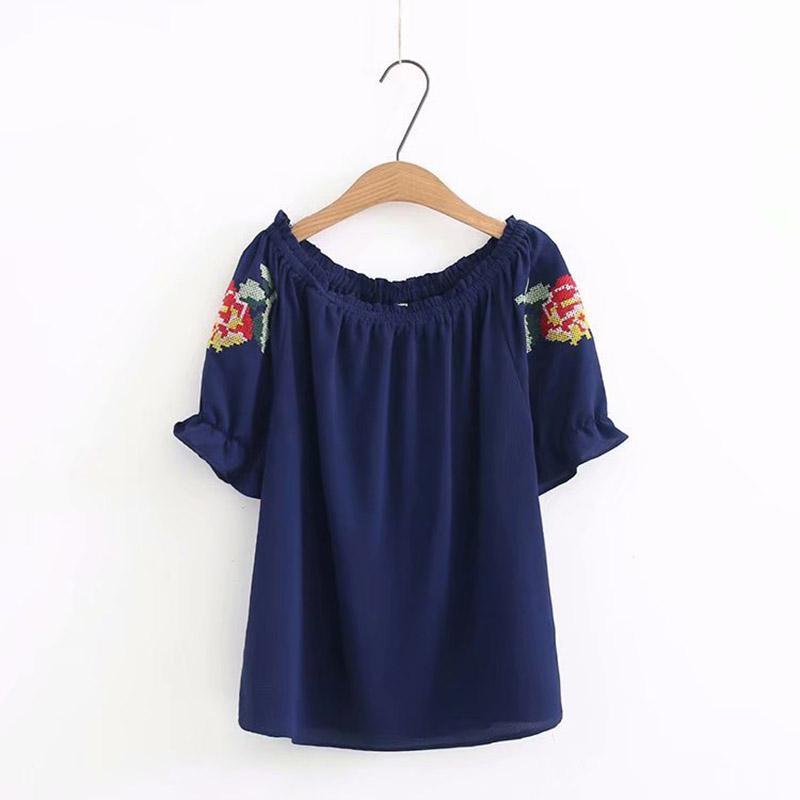 Perfee Off Shoulder Long Sleeve Buttoned Blouse